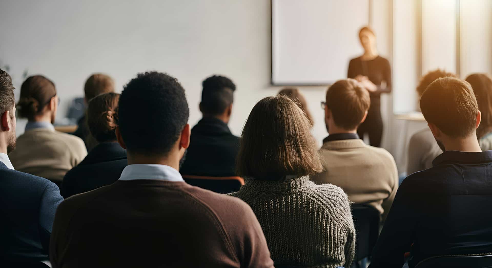 Gruppe in Schulung mit Vortragender | Arbeitsschutz E-Learning